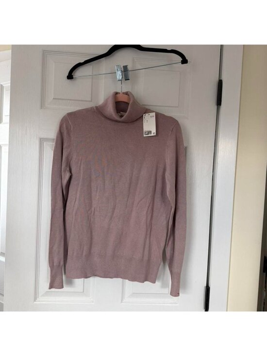H&M Tops - NWT H&M Pink Turtleneck Ribbed-Knit Sweater Size M